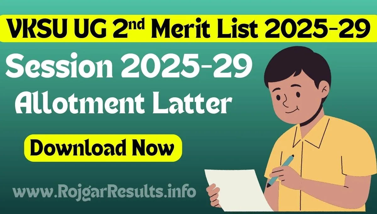 VKSU UG 2nd Merit List 2025-29